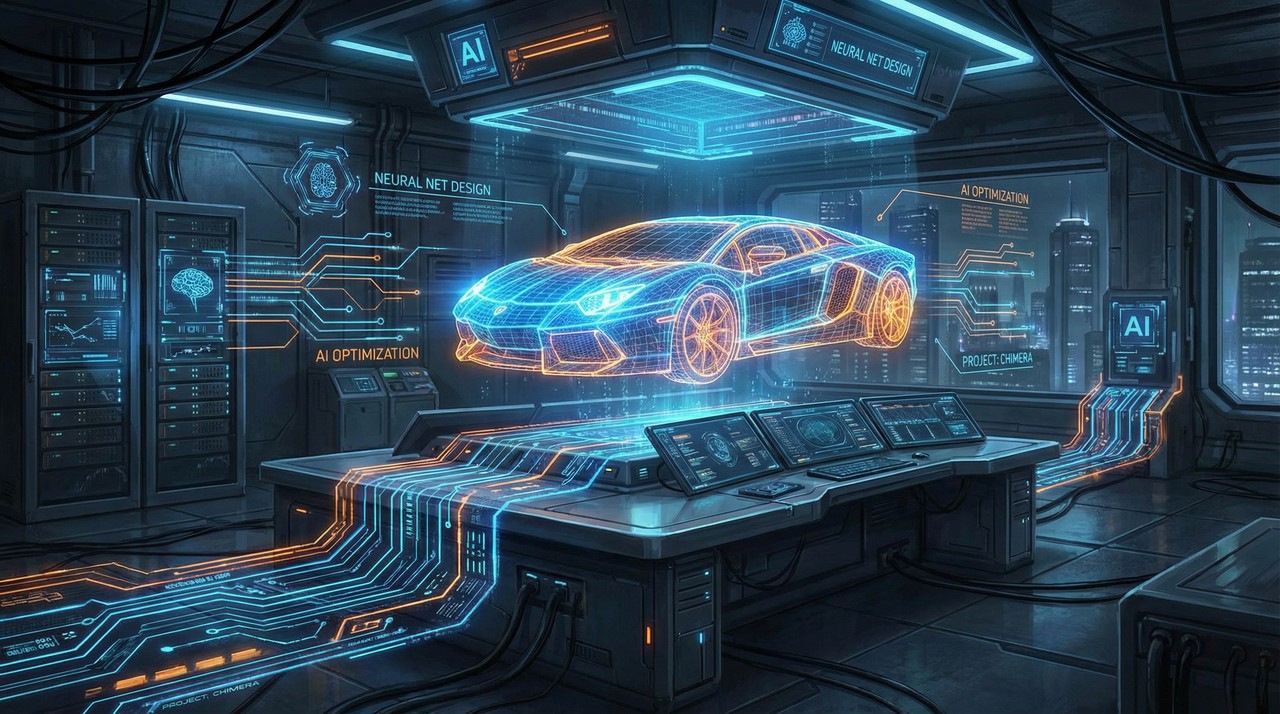 黄色仓库AI汽车改装设计视频